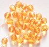 25 8mm Faceted Transparent Light Orange Firepolish Beads